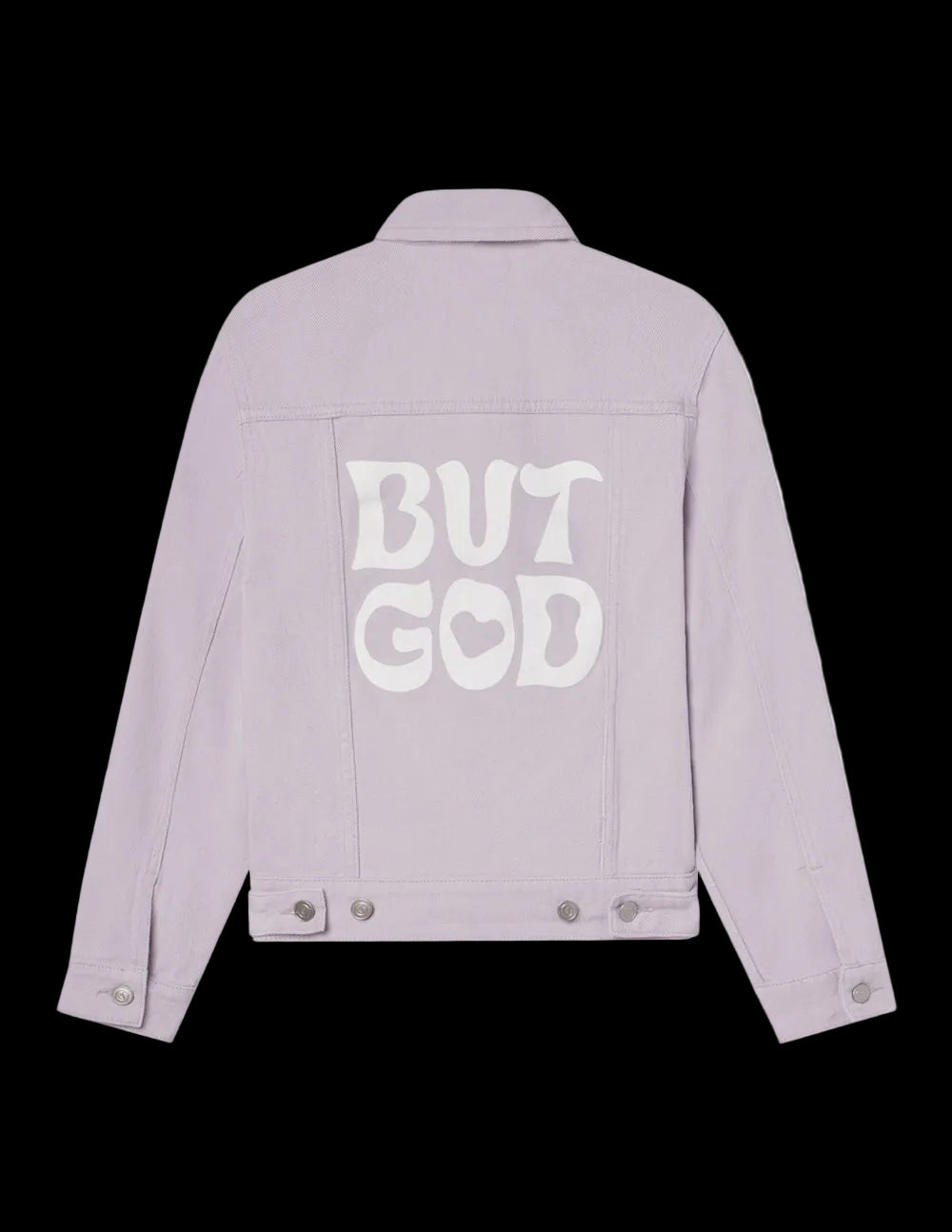 But God Cropped Denim Jacket