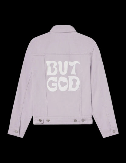 But God Cropped Denim Jacket