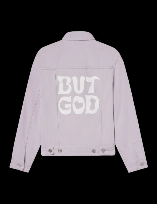 But God Cropped Denim Jacket